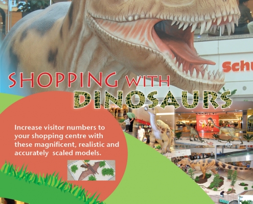 Retailtainment shopping with dinosaurs